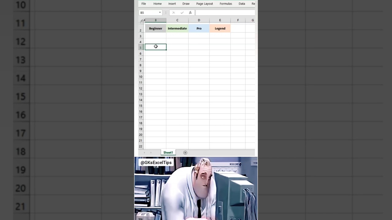 Beginner vs Intermediate vs Pro vs Legend in Excel | SEQUENCE Trick #excel #exceltips # #spreadsheet
