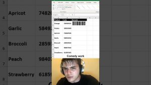 Stop creating barcodes in excel the comedy way ???? #exceltips #spreadsheets #office