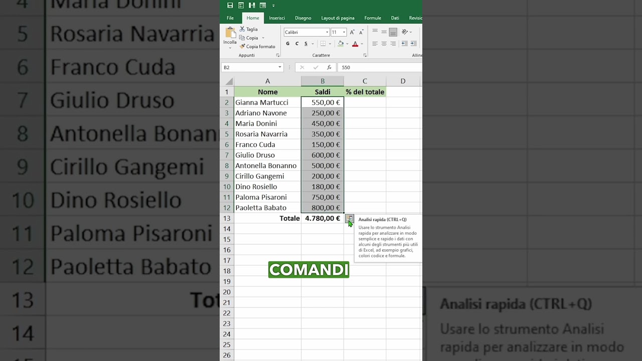 Hai dei dati e vuoi calcolare il totale percentuale? Semplice!  #excel #exceltips #microsoft365
