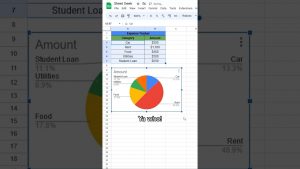 How to make a pie chart in Google Sheets! ???? #googlesheets #spreadsheet #excel #exceltips