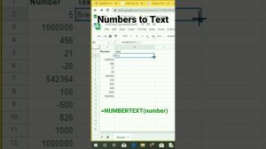 Convert Numbers to Words in Spreadsheet #excel #googlesheets #shorts #exceltips