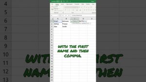 How to Combine First and Last Names in Excel