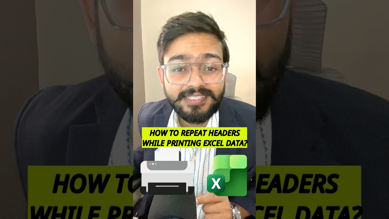 How to Repeat Headers while Printing Excel Data‼️Excel Amazing Trick #excel #exceltips #shorts