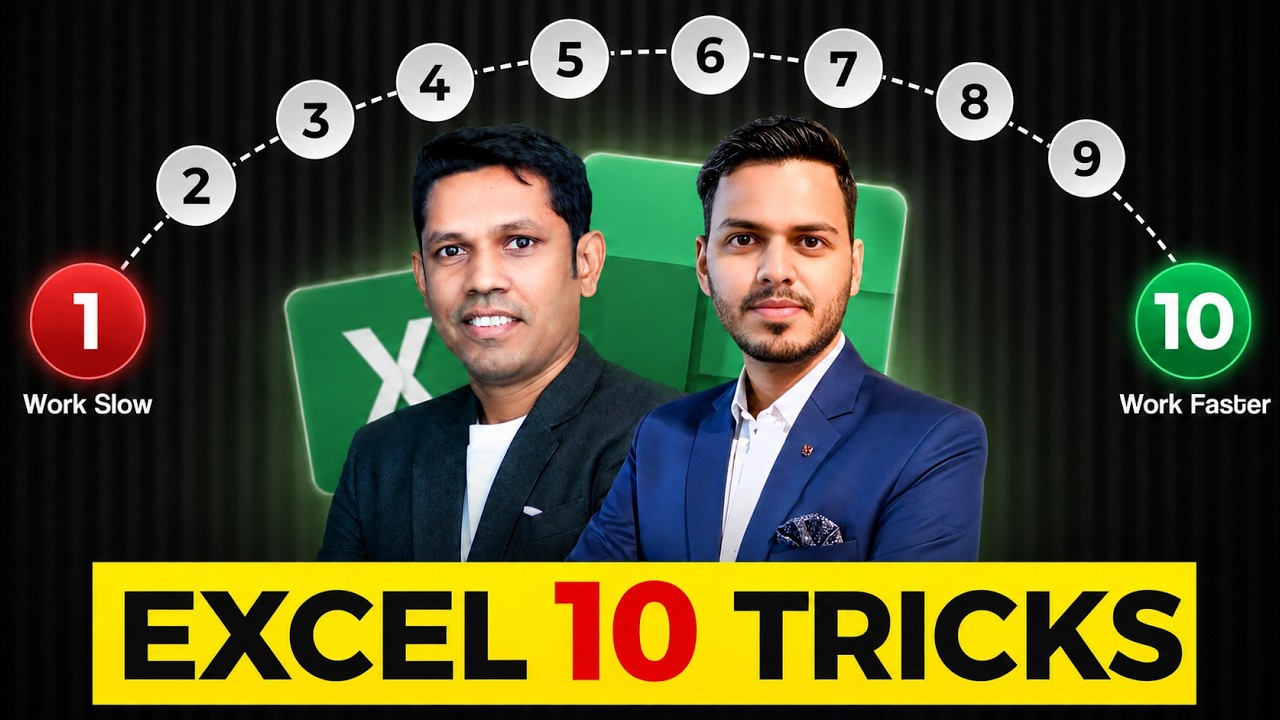 ???? 10 Excel Tricks That Save Hours Every Week! | Excel Tips & Tricks for Office Work