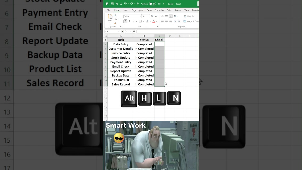 Smart Excel Trick : Auto ✔️&✖️ Symbols in Seconds #exceltips #excelformula #spreadsheet