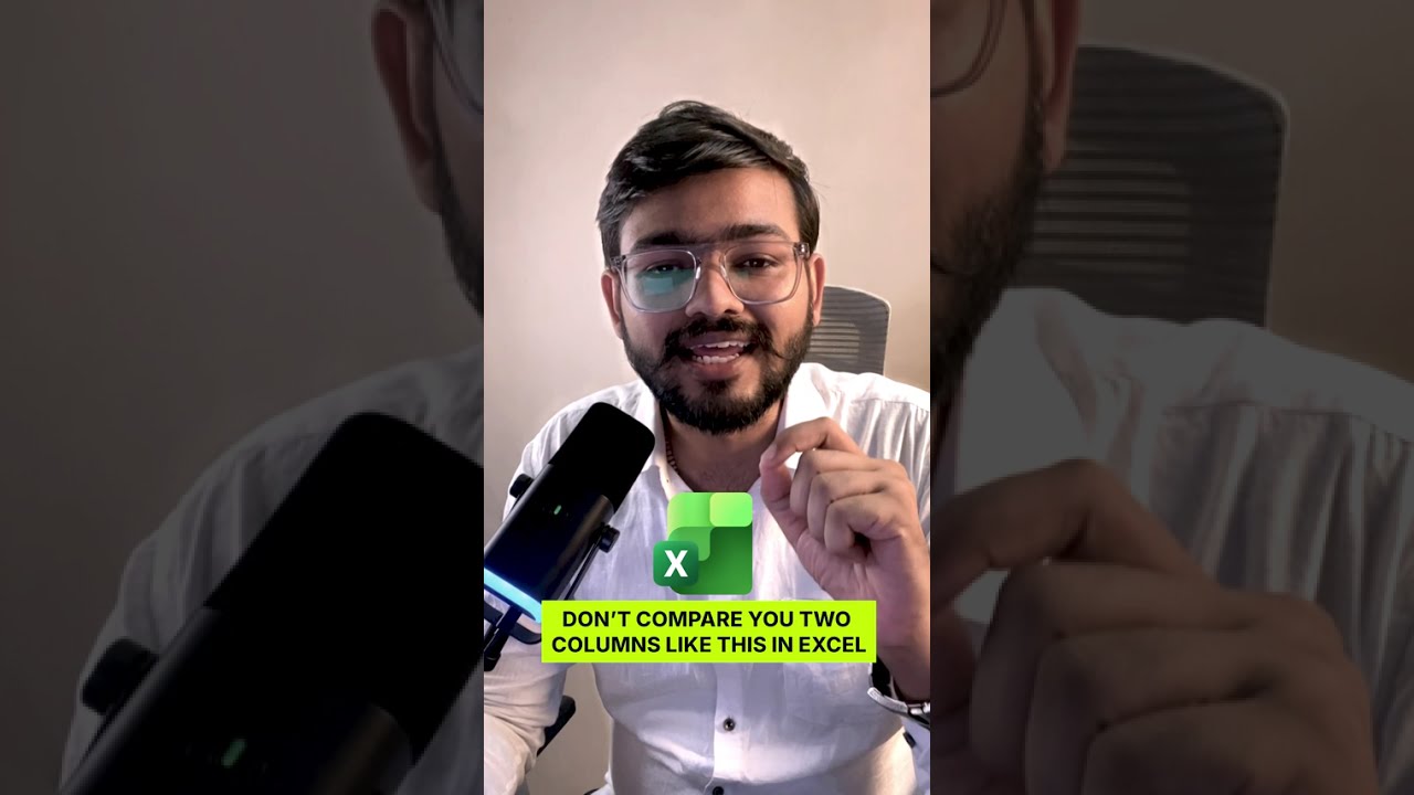 Don’t Compare Two Columns Manually in Excel‼️Instead Use Amazing Trick  #excel #exceltips #shorts