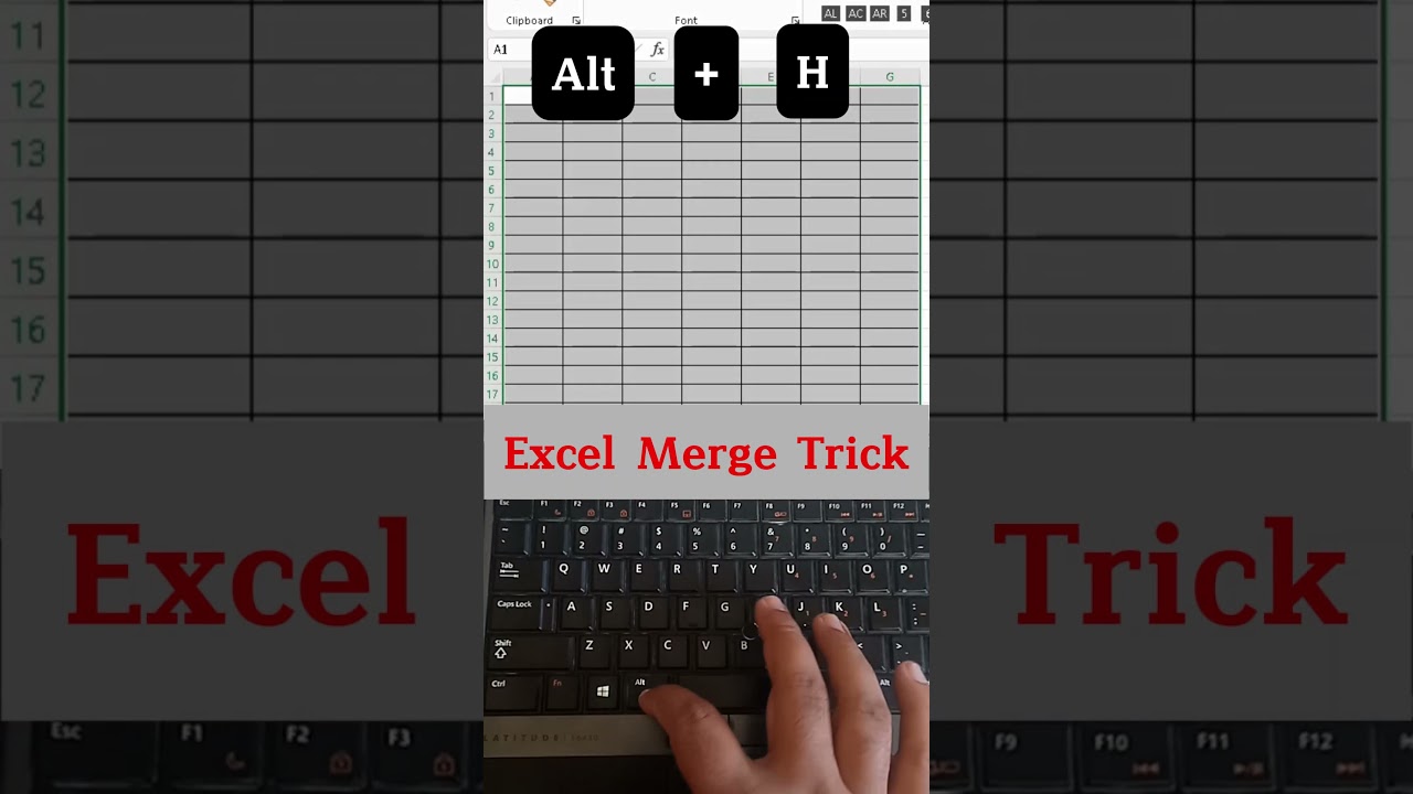 Shortcut key to merge cell in excel | excel merge trick| #exceltipsandtricks #officeshorts
