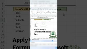 Apply UNIQUE Formula in Microsoft Excel! 🔍📊 #exceltips #officetips #unique