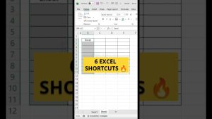 6 Excel Shortcuts You Need to Know! 🔥 #excel #exceltips