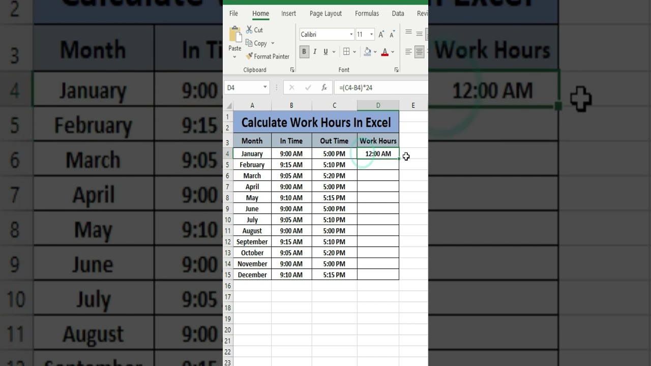 Advance Excel Formula for job interview||