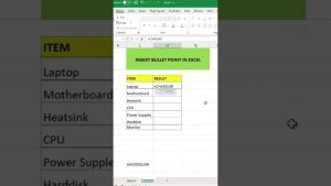 Insert Bullet Point in Excel #excel #exceltips #exceltrick #microsoftexcel #exceltutor