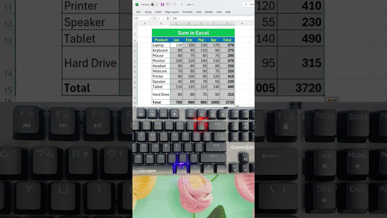 Stop Adding Numbers One by One in Excel! Do This Instead ⚡ #ExcelTips #Excel #MicrosoftExcel #Tricks